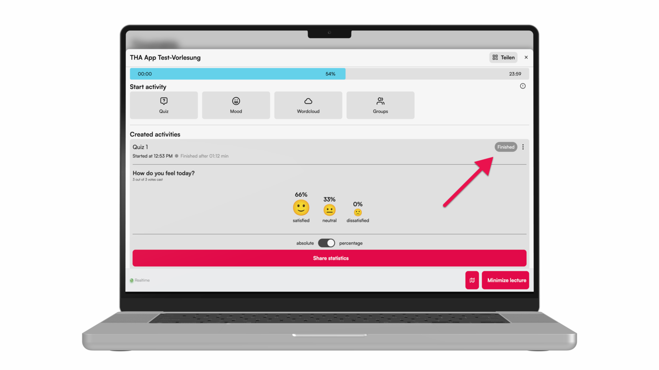 Stimmung beendet Stimmung beendet