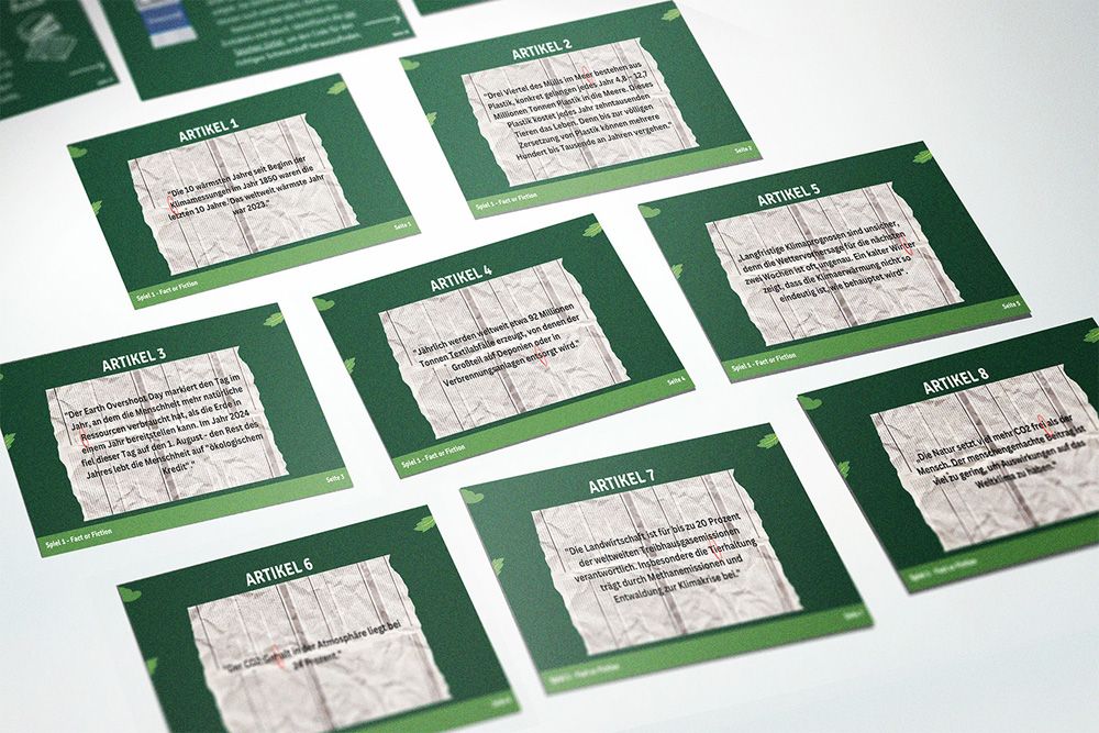 Das Spielmaterial zu »Die grüne Mission«