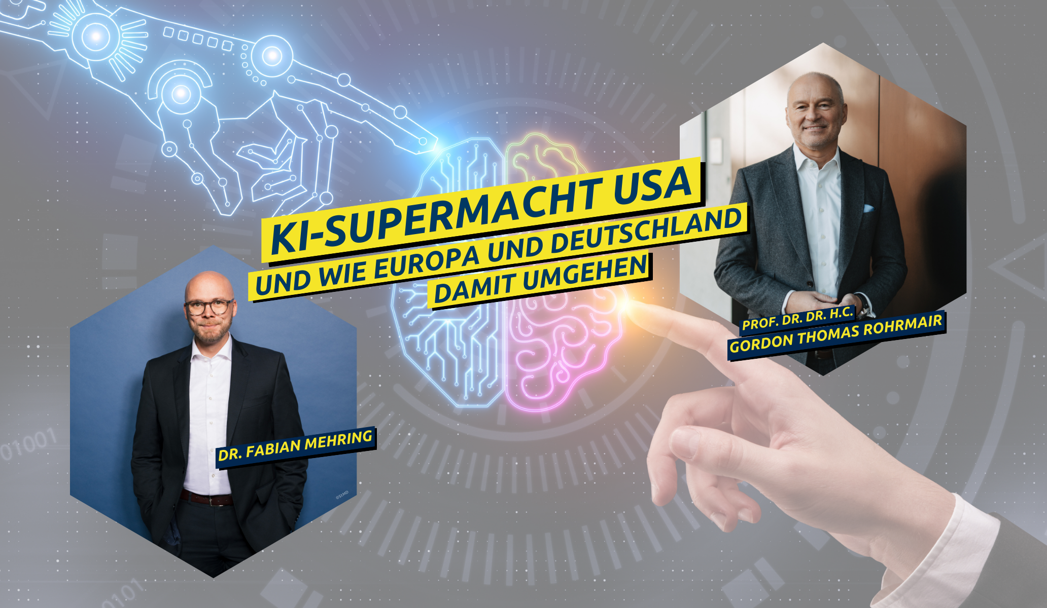 Grafik zur Veranstaltung „KI-Supermacht USA und wie Europa und Deutschland damit umgehen“
