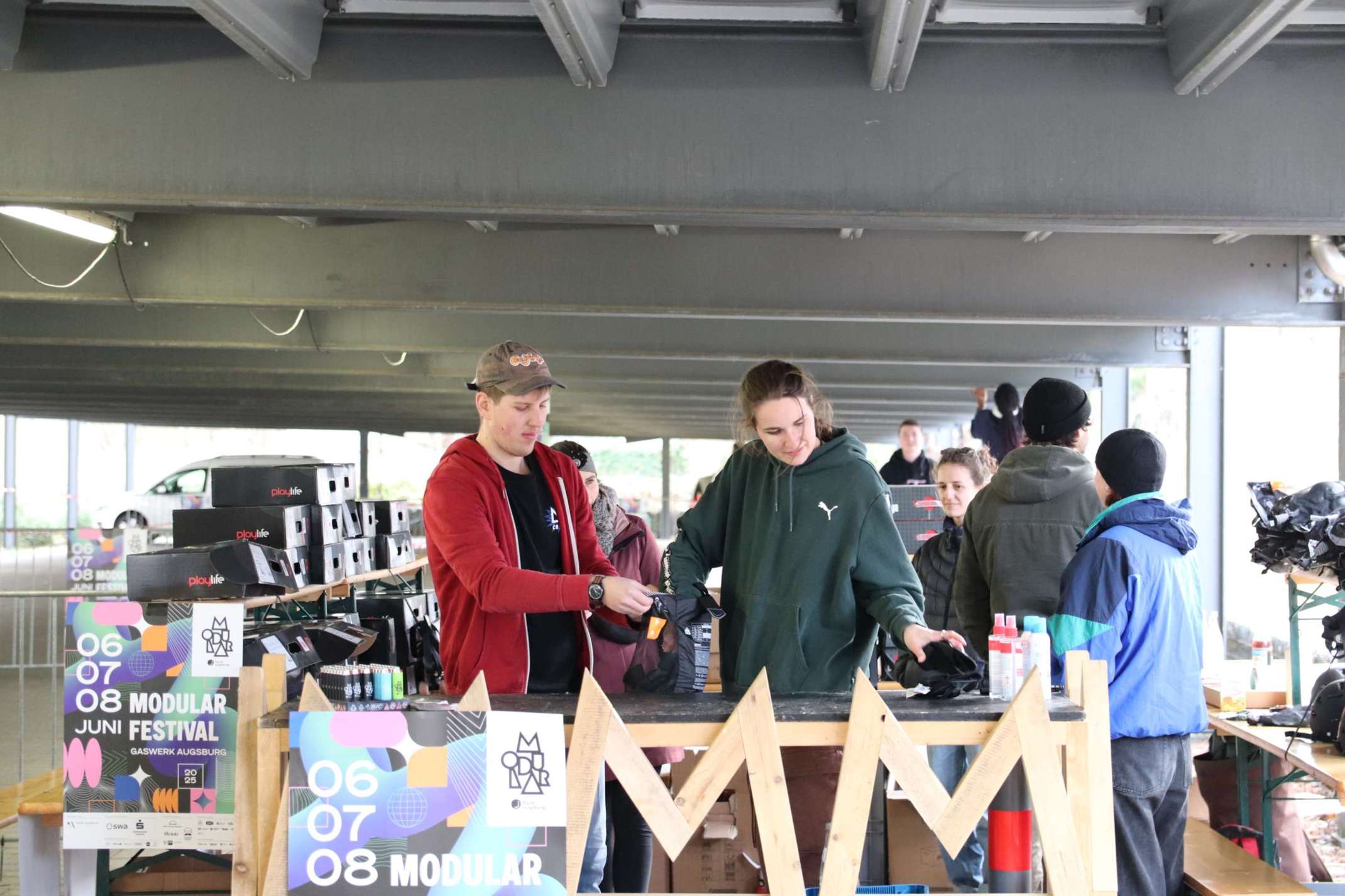 Ausgabe der Rollschuhe