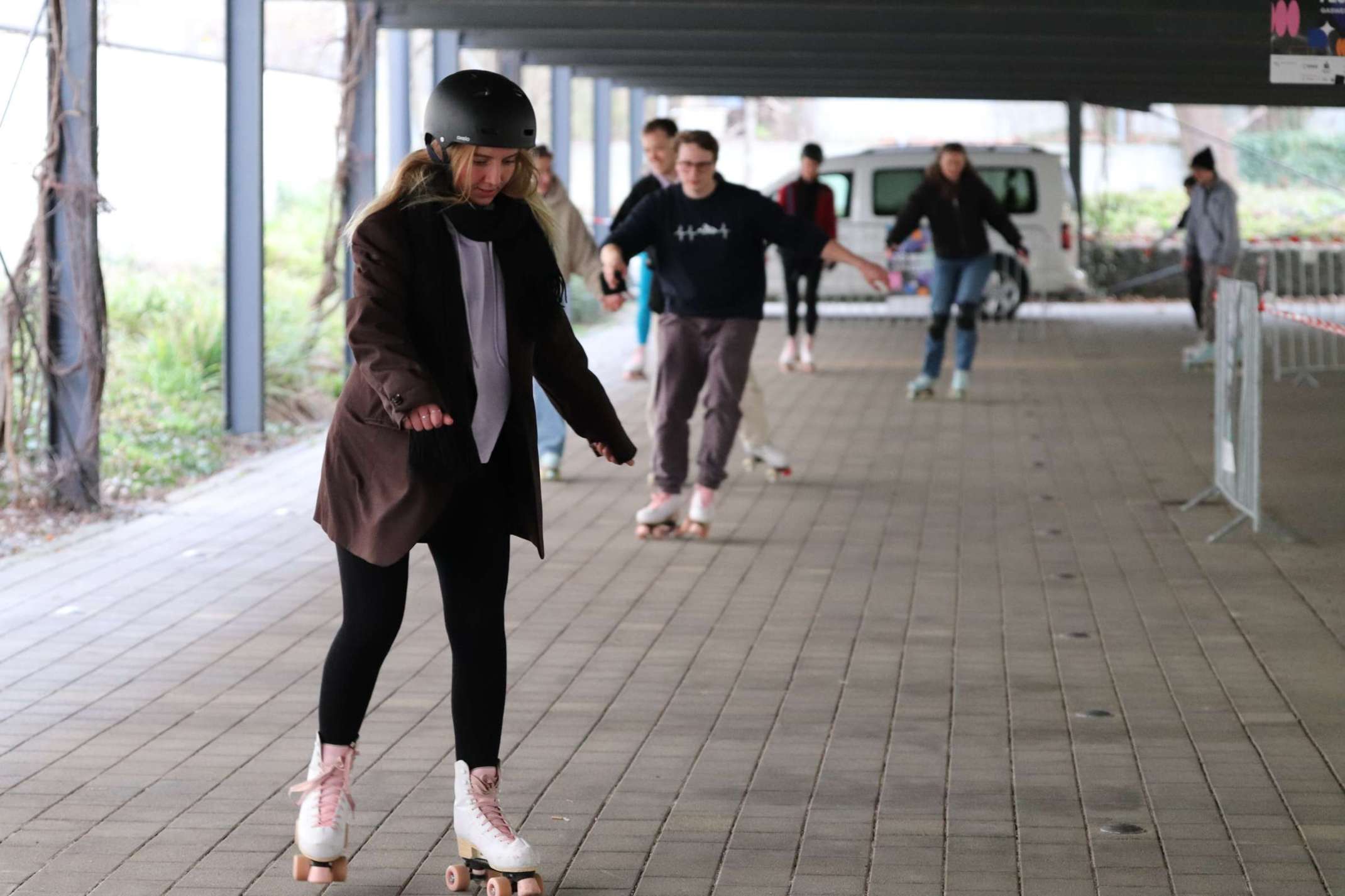 Spaß bei der Rollschuh DIsco