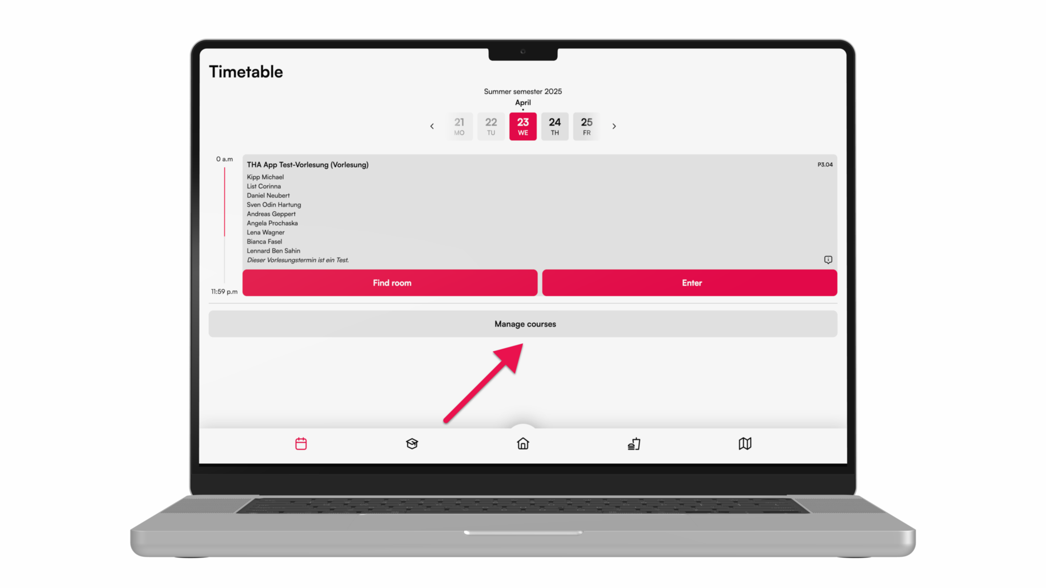Kursverwaltung öffnen