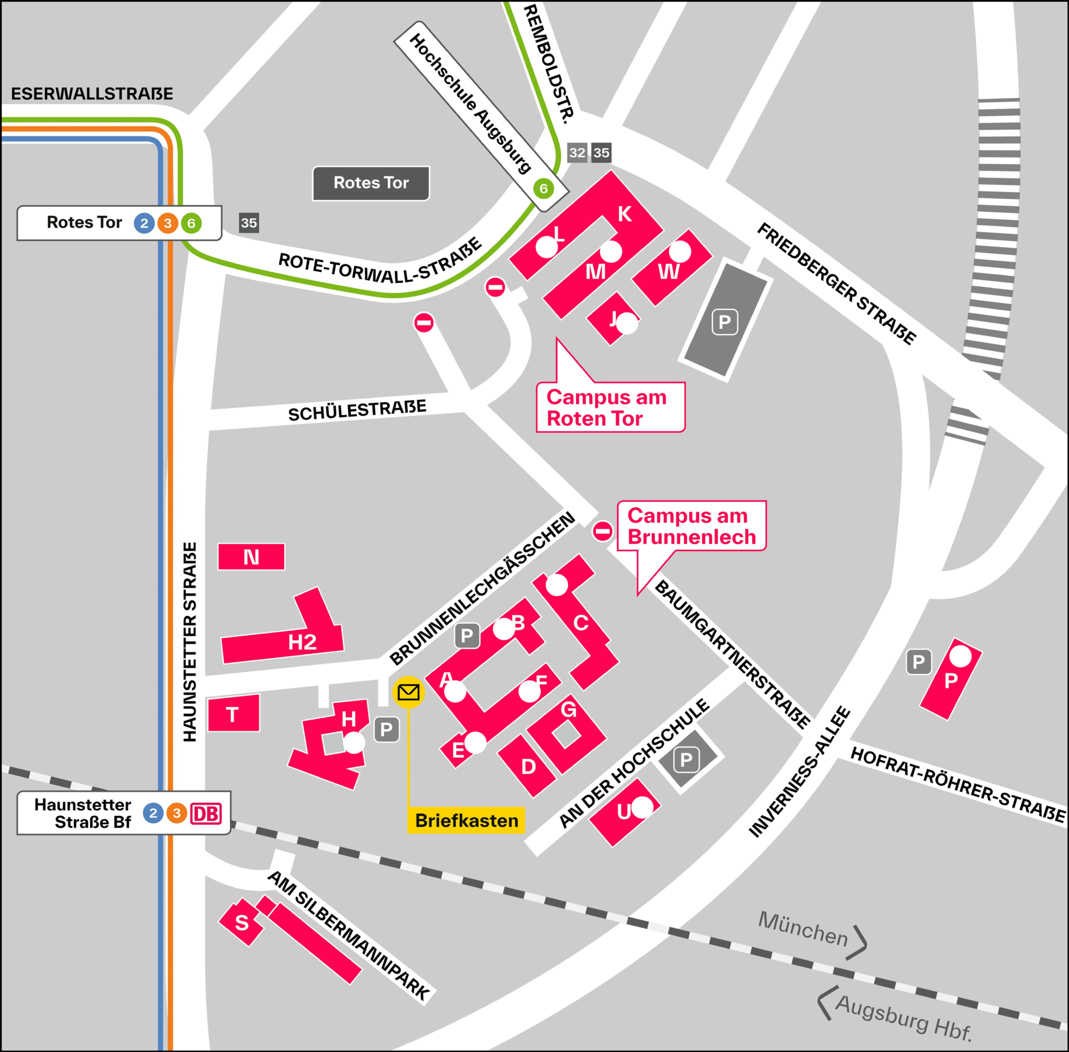 Standorte für Hygieneartikel-Spender auf dem Campus Standorte für Hygieneartikel-Spender auf dem Campus