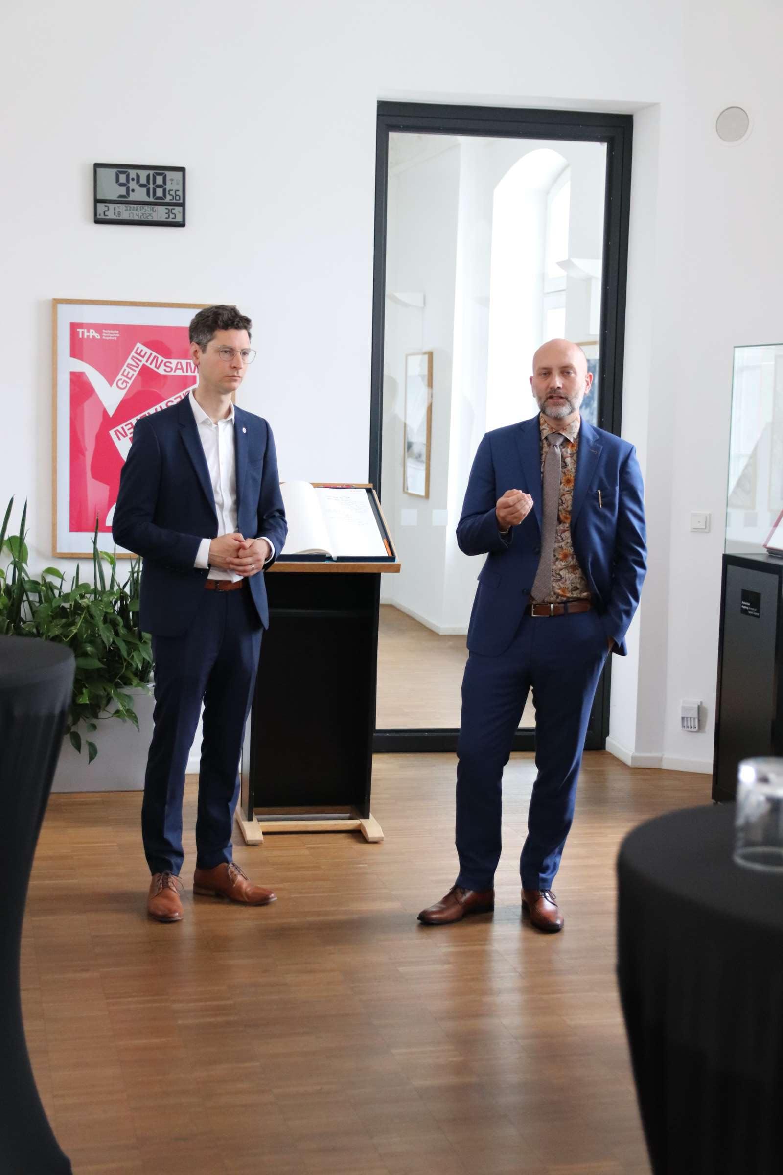 Empfang im Präsidium.