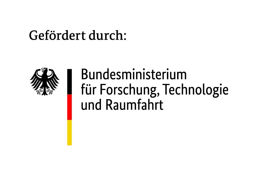 Logo: Gefördert durch das Bundesministerium für Forschung, Technologie und Raumfahrt Logo: Gefördert durch das Bundesministerium für Forschung, Technologie und Raumfahrt