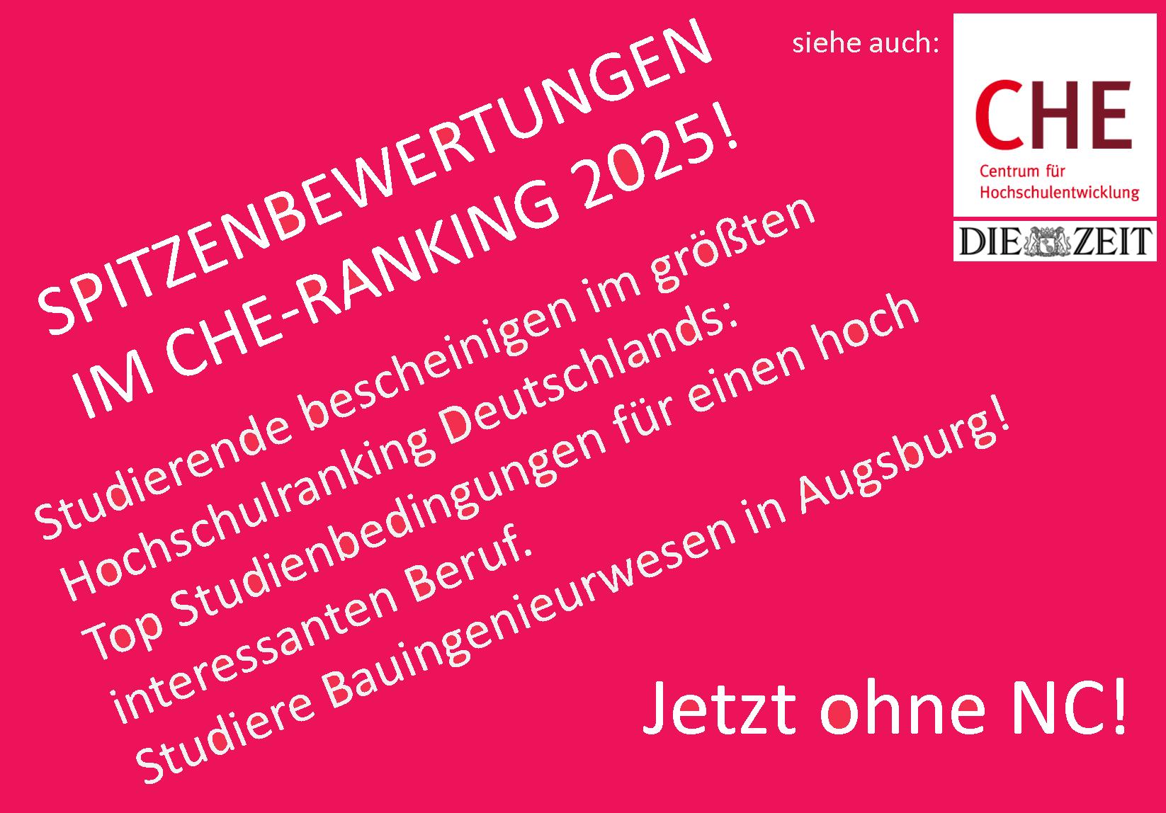 Spitzenbewertung im CHE-Ranking