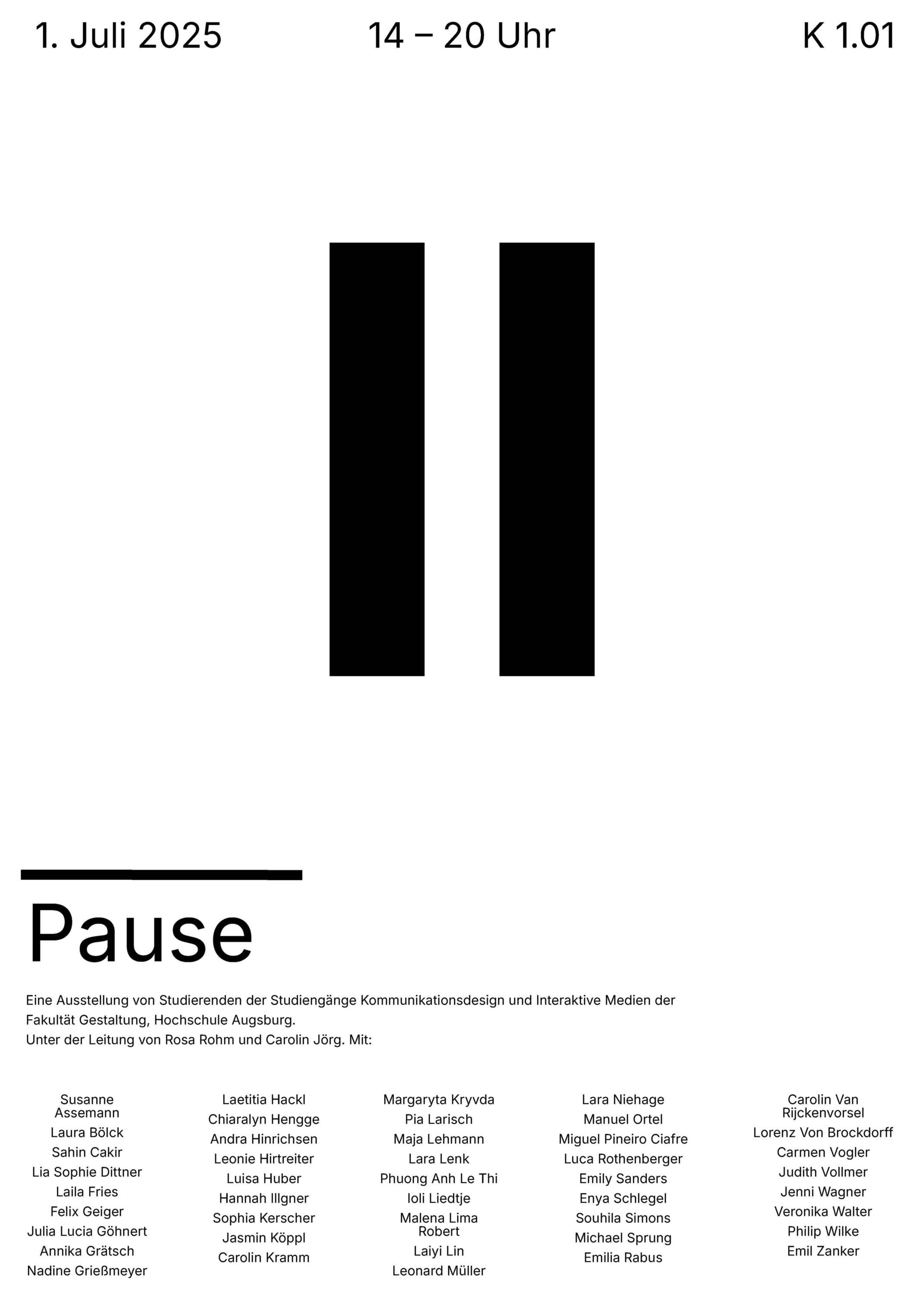 Pause - Plakat Pause - Plakat