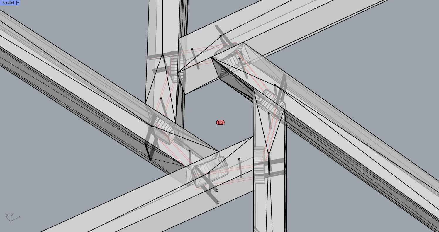 Parkarena Furth: eine computergenerierte Holzkonstruktion
