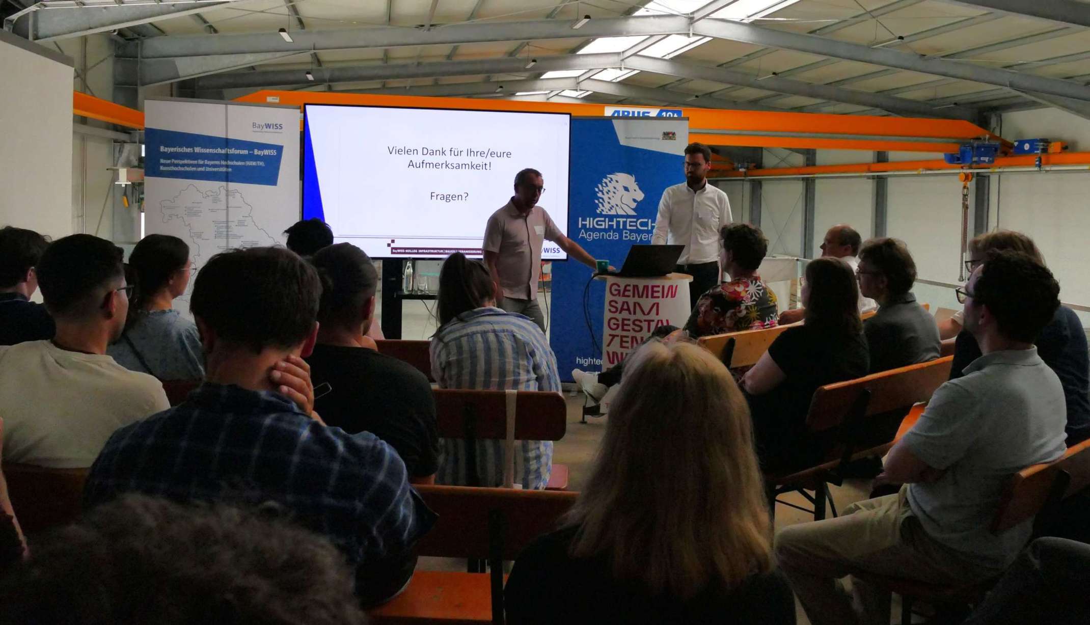 7. Netzwerktreffen des BayWISS-Kollegs IBU: (v.l.) Prof. Dr.-Ing. Christoph Dauberschmidt und Andre Strotmann, beide BayWISS-Verbundkolleg IBU