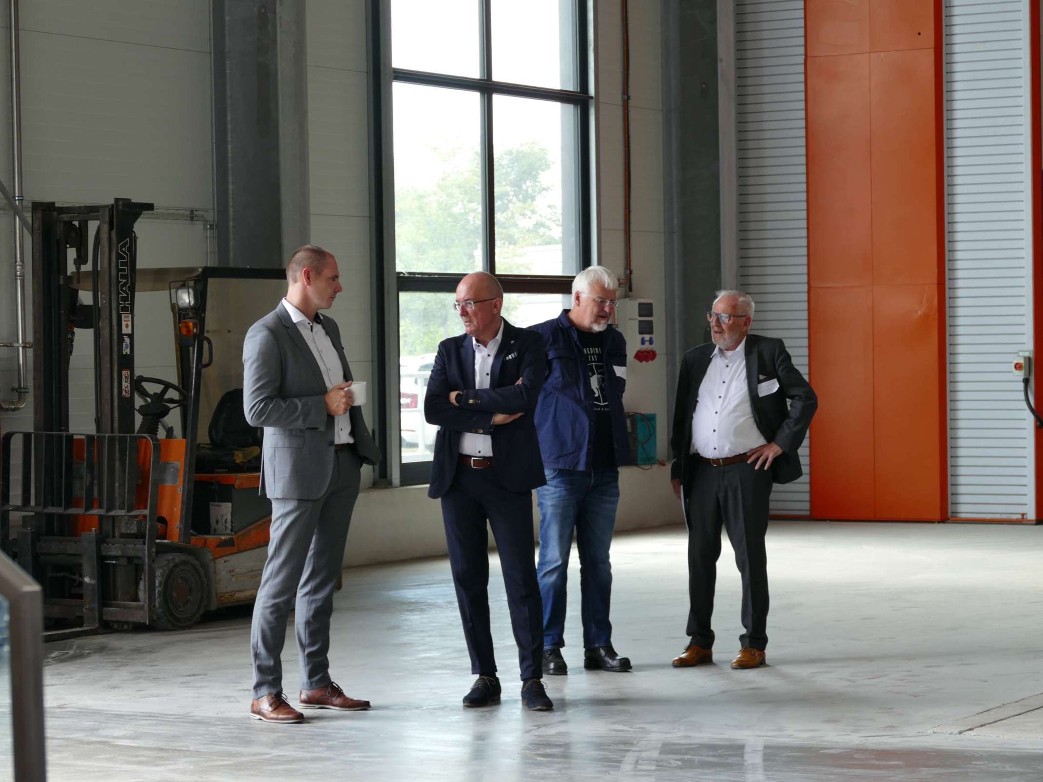 7. Netzwerktreffen des BayWISS-Kollegs IBU: (v.l.) THA-Vizepräsident Prof. Dr. Frank Danzinger, Landrat Dr. Klaus Metzger, Thomas Wörle, Wirtschaftsreferent der Stadt Aichach und Klaus Habermann, Erster Bürgermeister der Stadt Aichach