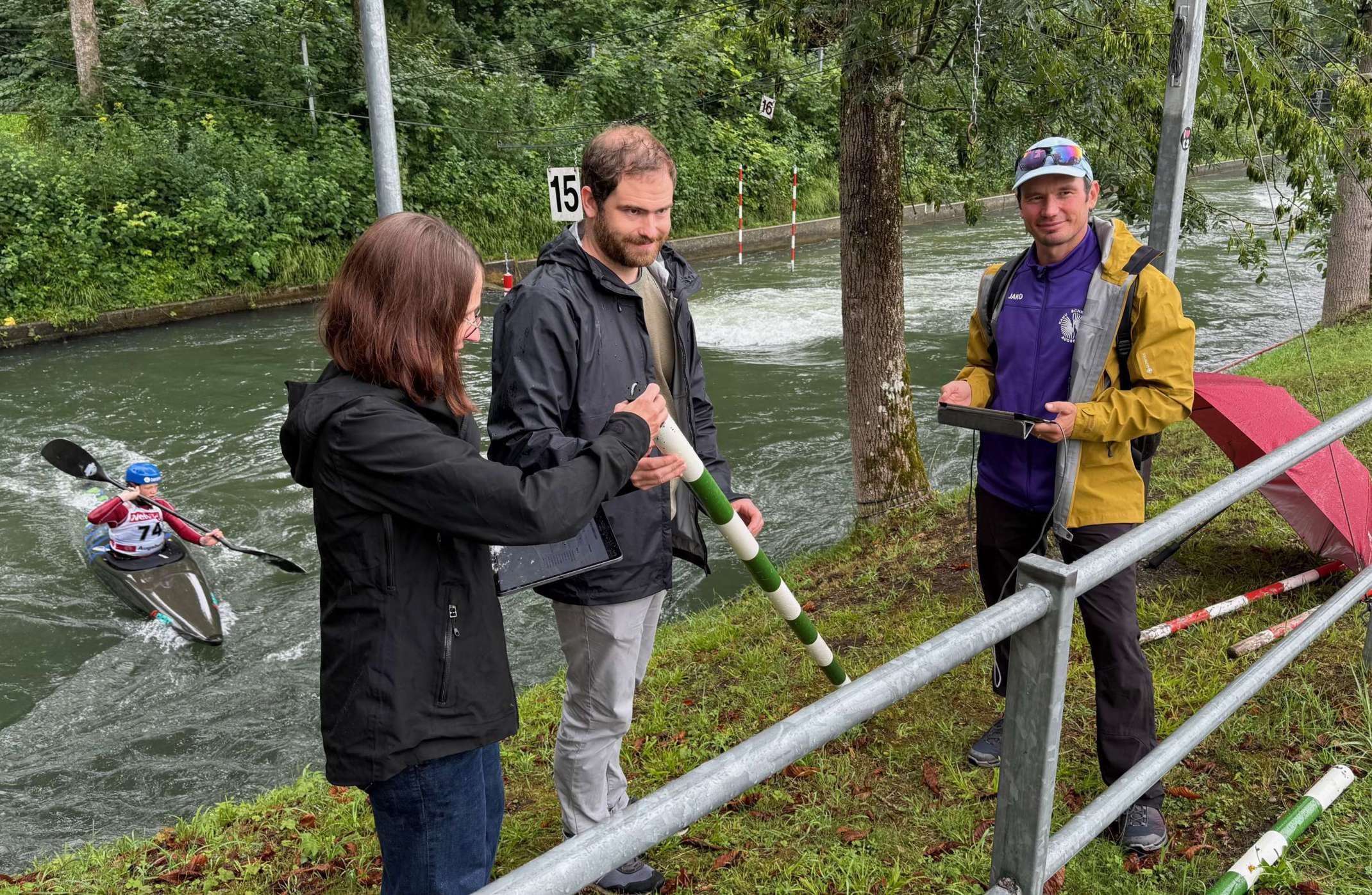 Prof. Alexandra Teynor, Julian Schanz und Thomas Schmidt