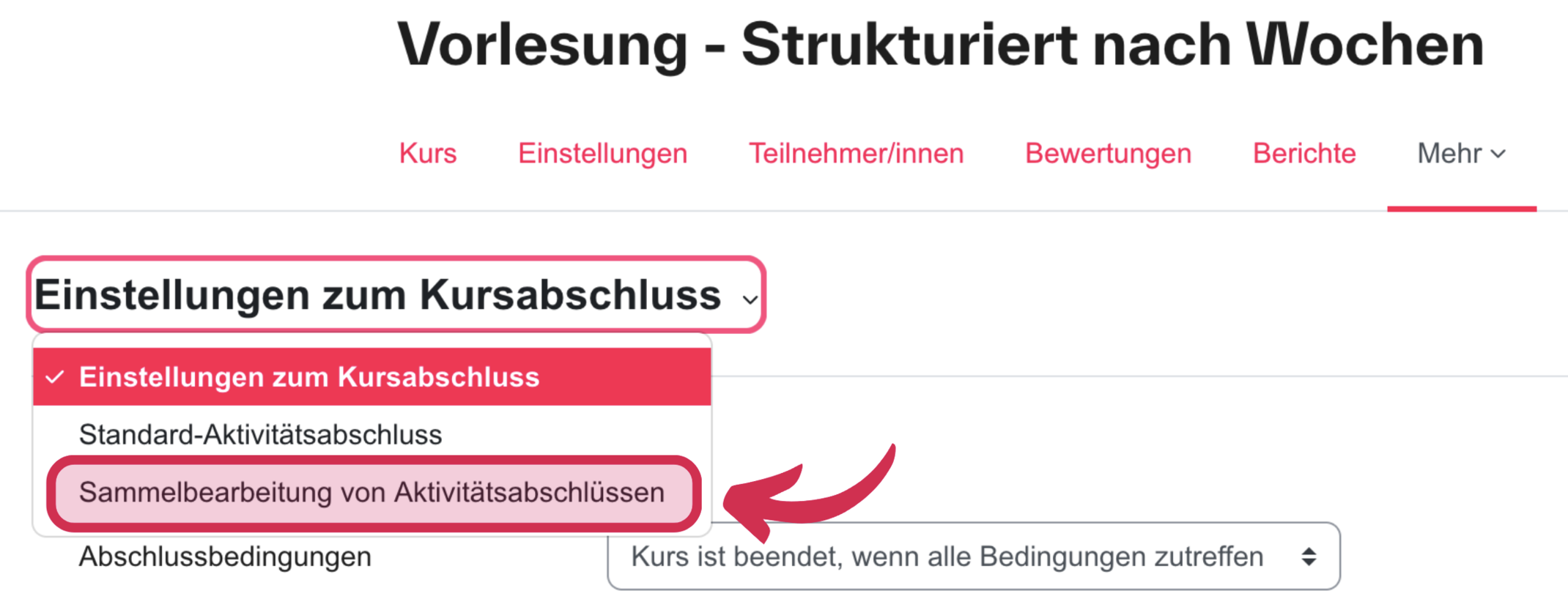 Drop Down - Sammelbearbeitung