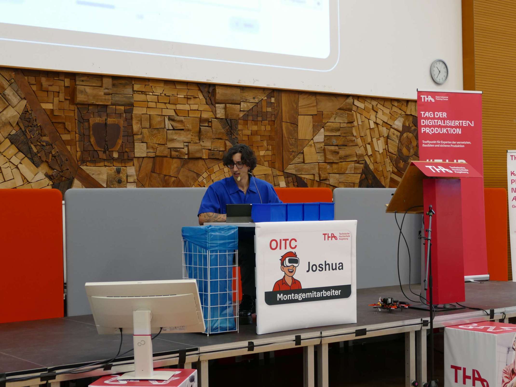 TddP2025: „OITC Werk 1: Montageassistenzsystem versus Kognitionsüberforderungssystem“ präsentierte Joshua Braun, wissenschaftlicher Mitarbeiter der THA eindrucksvoll.