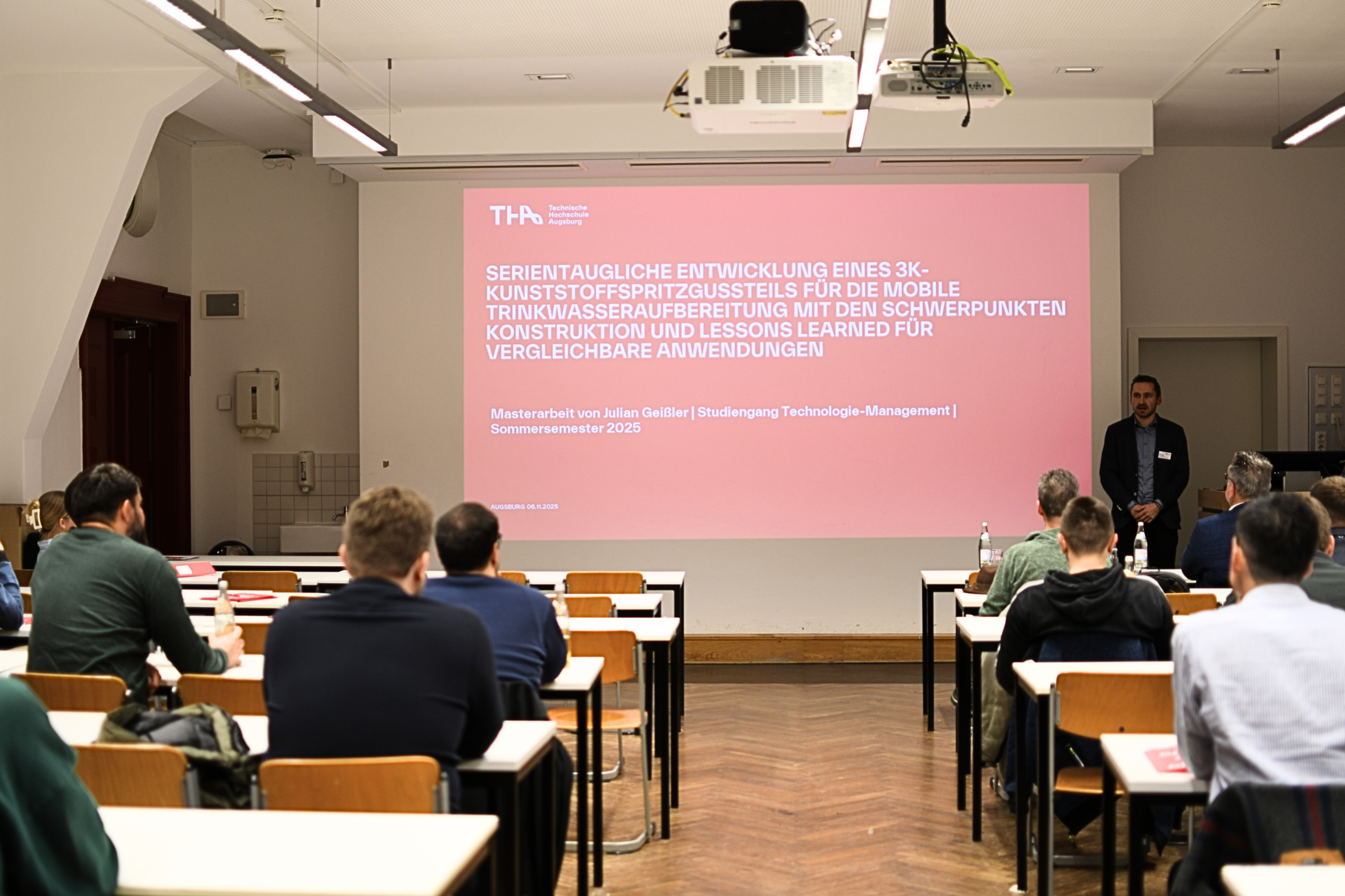 Julian Geißler präsentiert seine Masterarbeit