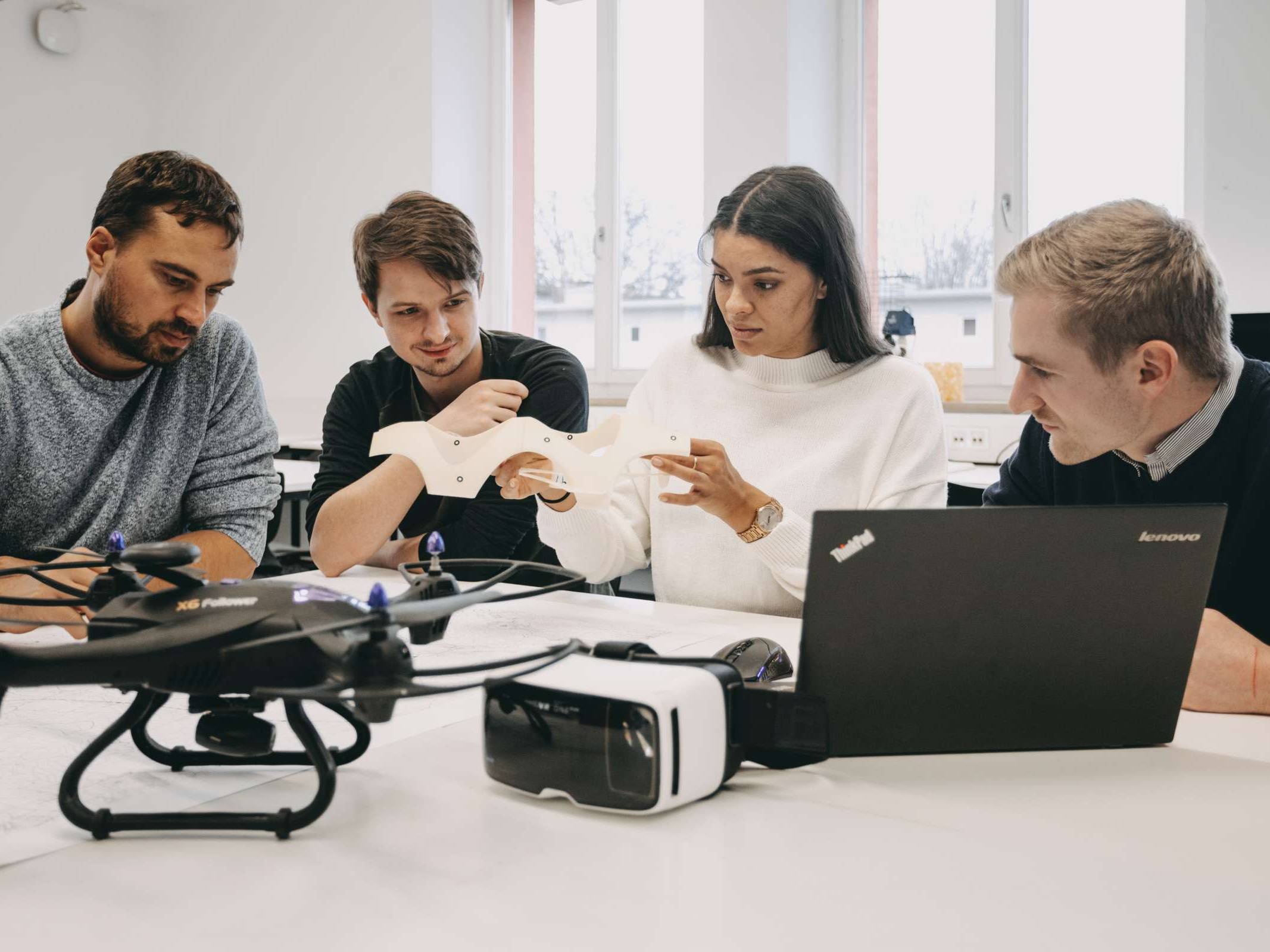 Studierende in der Fakultät für Architektur und Bauwesen.