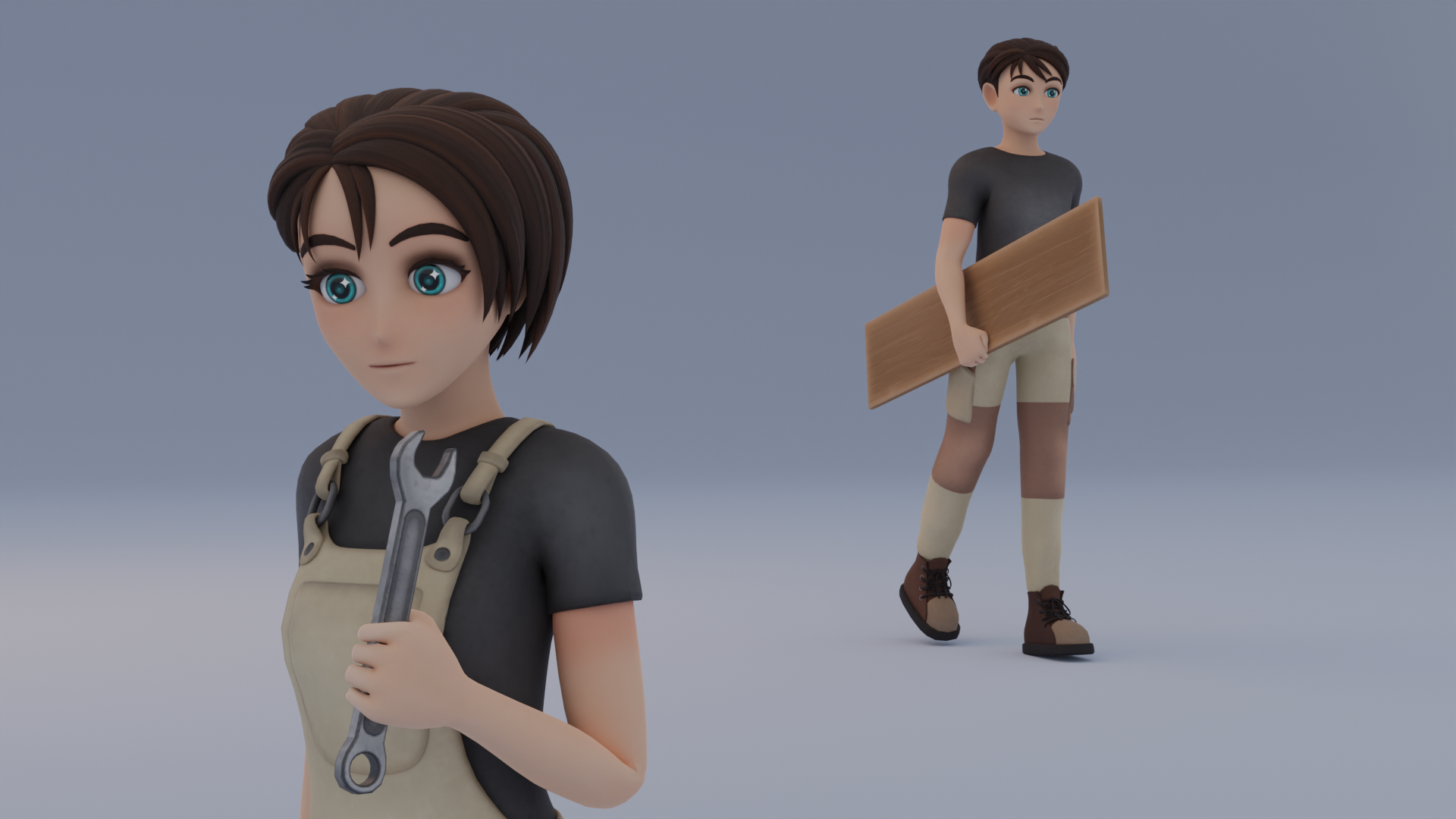 Beispiel der Avatare für „Werkstattwelten: Simulation von Arbeit und Zusammenarbeit“ Beispiel der Avatare für „Werkstattwelten: Simulation von Arbeit und Zusammenarbeit“