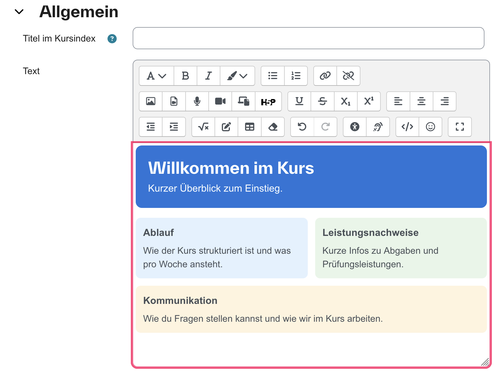 Exemplarische Ansicht Exemplarische Ansicht