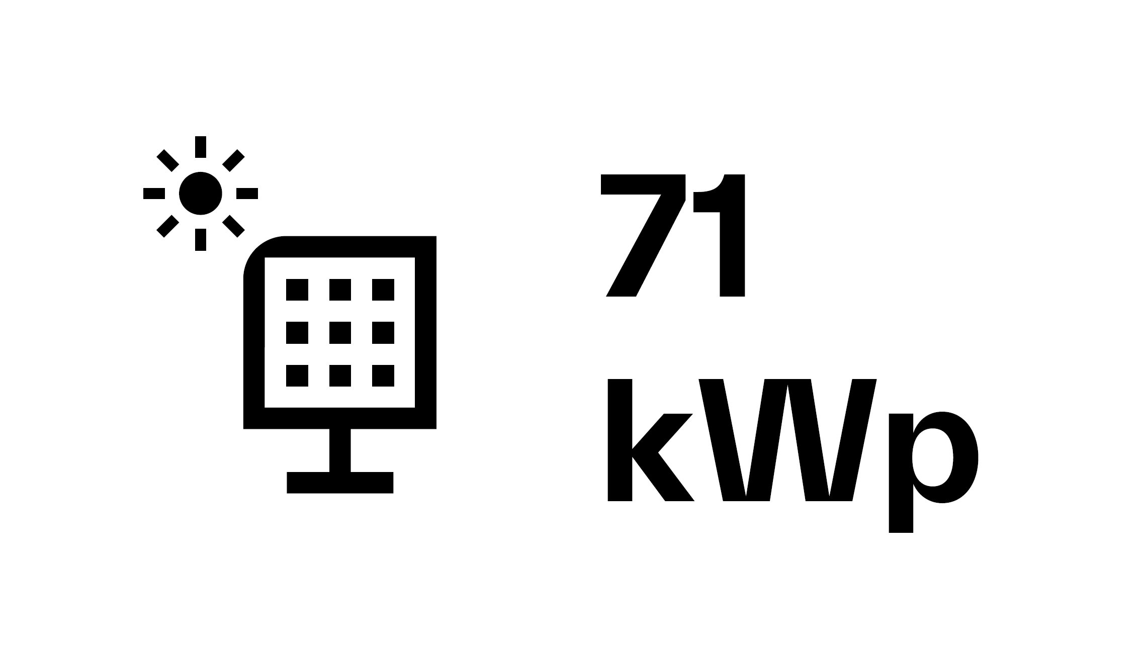 71kWp Symbol PV-Leistung