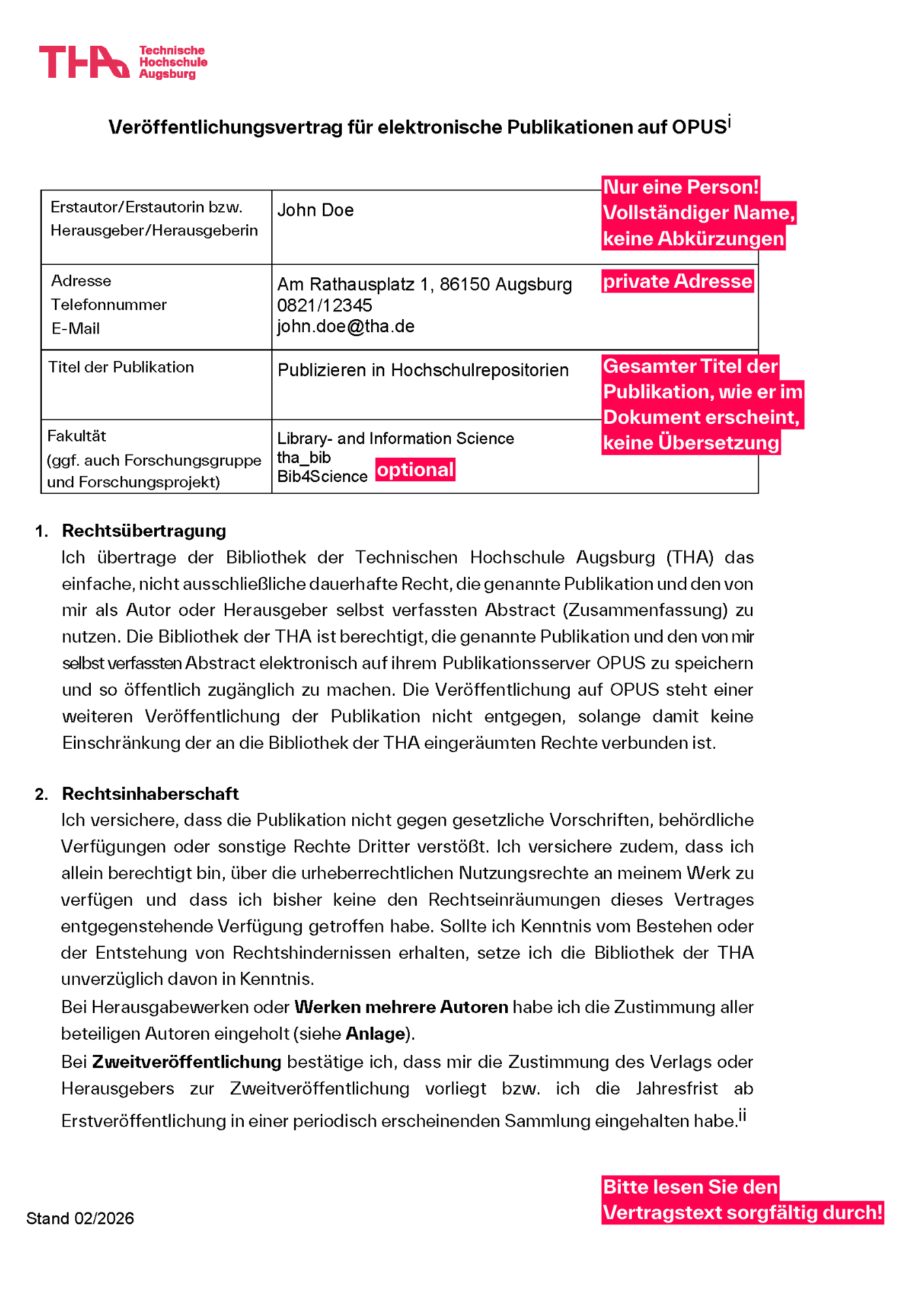 Muster Veröffentlichungsvertrag Seite 1 Muster Veröffentlichungsvertrag Seite 1