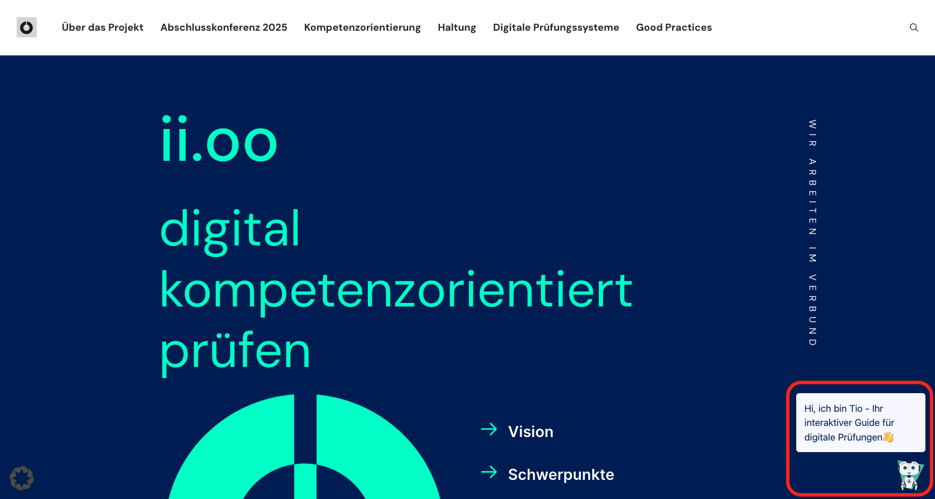 Nutzung von Tio auf der Website Nutzung von Tio auf der Website