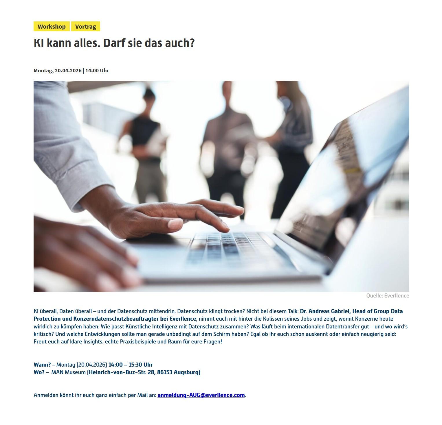 Vortrag von Dr. Andreas Gabriel 