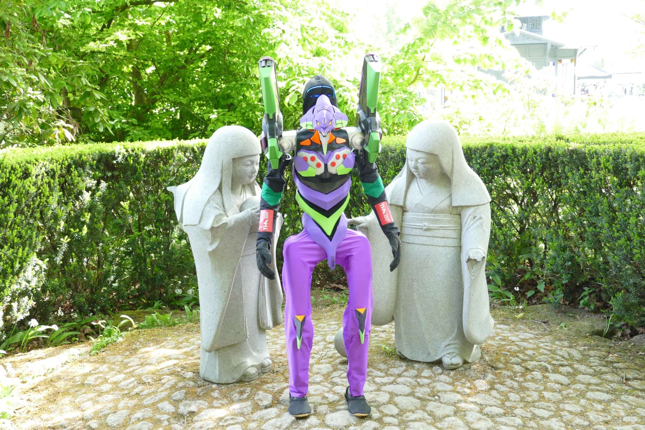 Humanoiden Roboters G1 von Unitree beim Japanischen Frühlingsfest im Botanischen Garten