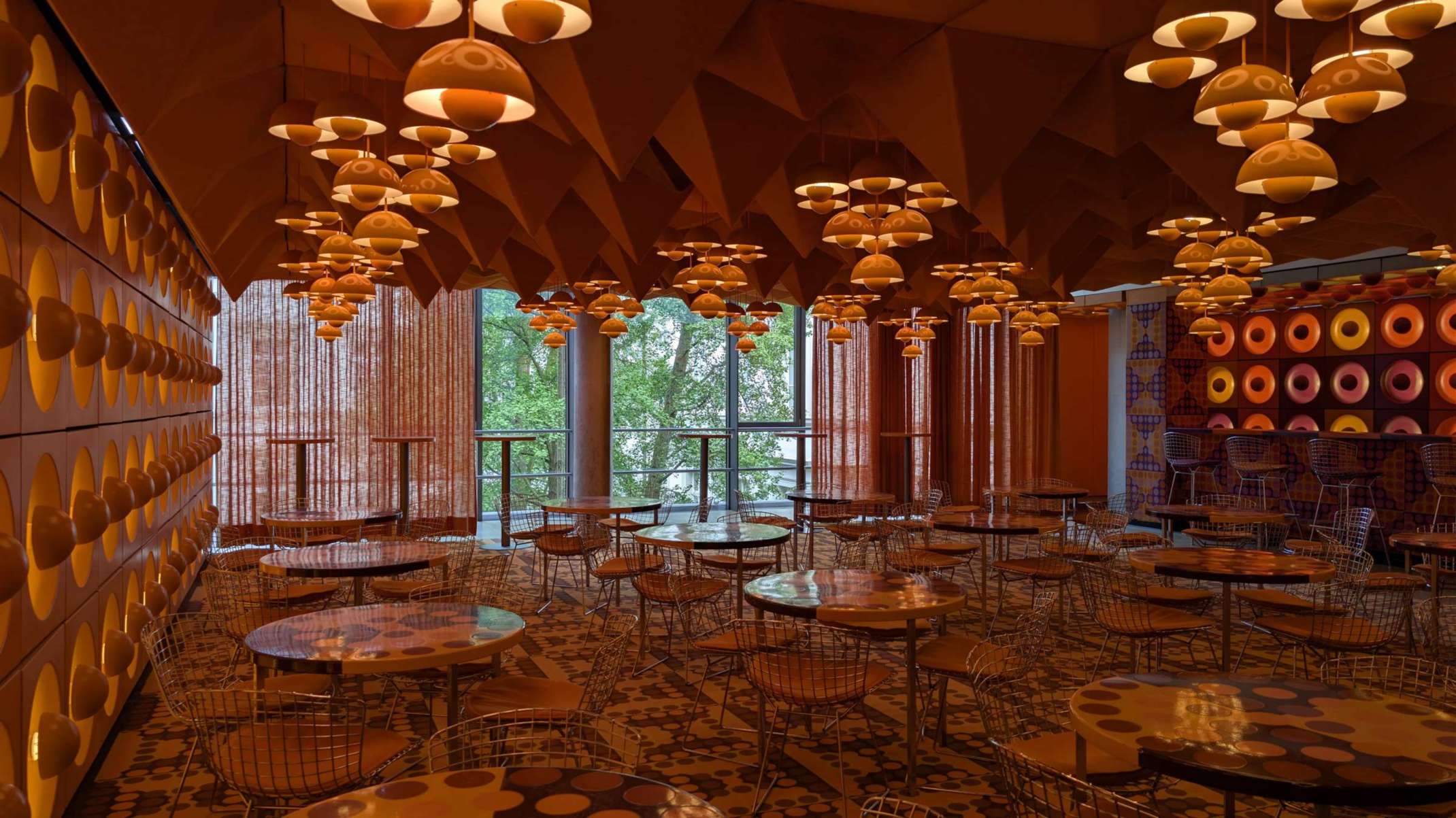 The former SPIEGEL cafeteria designed by Verner Panton, as it can be seen at the Museum für Kunst und Gewerbe