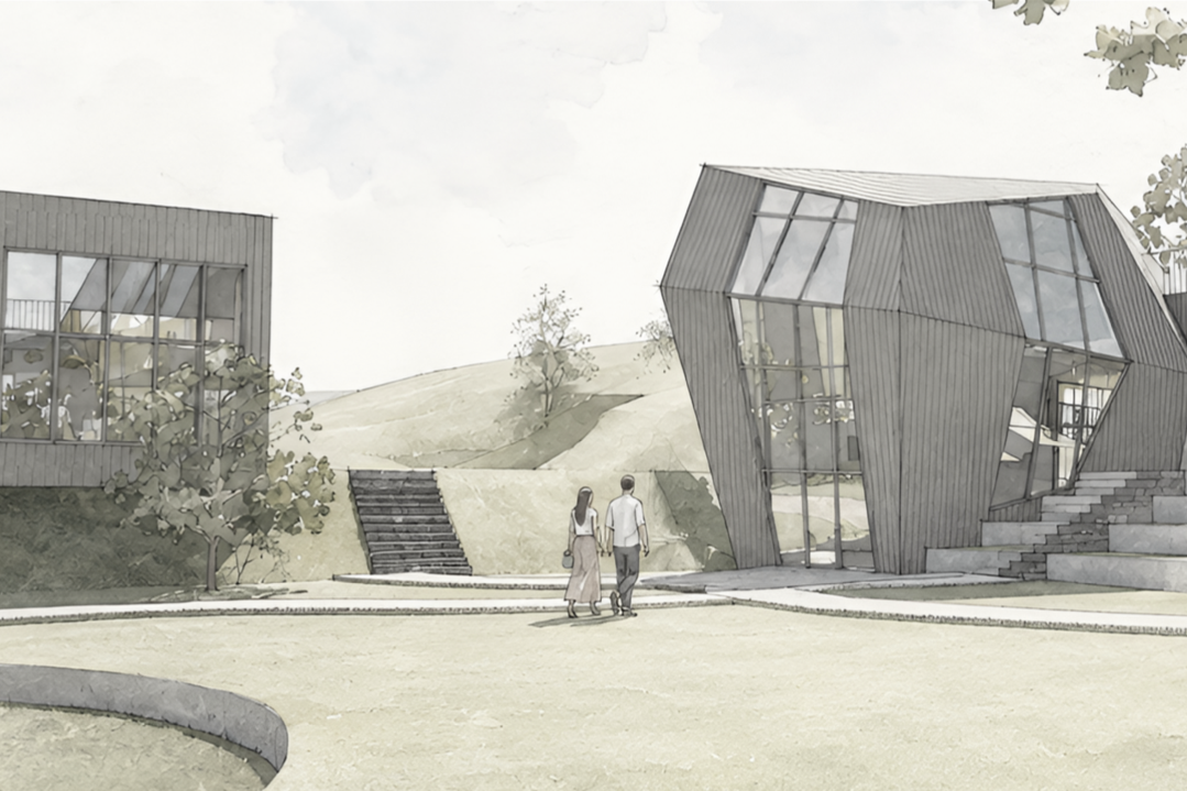 Integrales Entwurfsprojekt im 4. Semester: Haus der Kreativität Augsburg (Entwurf: Felipe Meyer und Elias Schäfer)