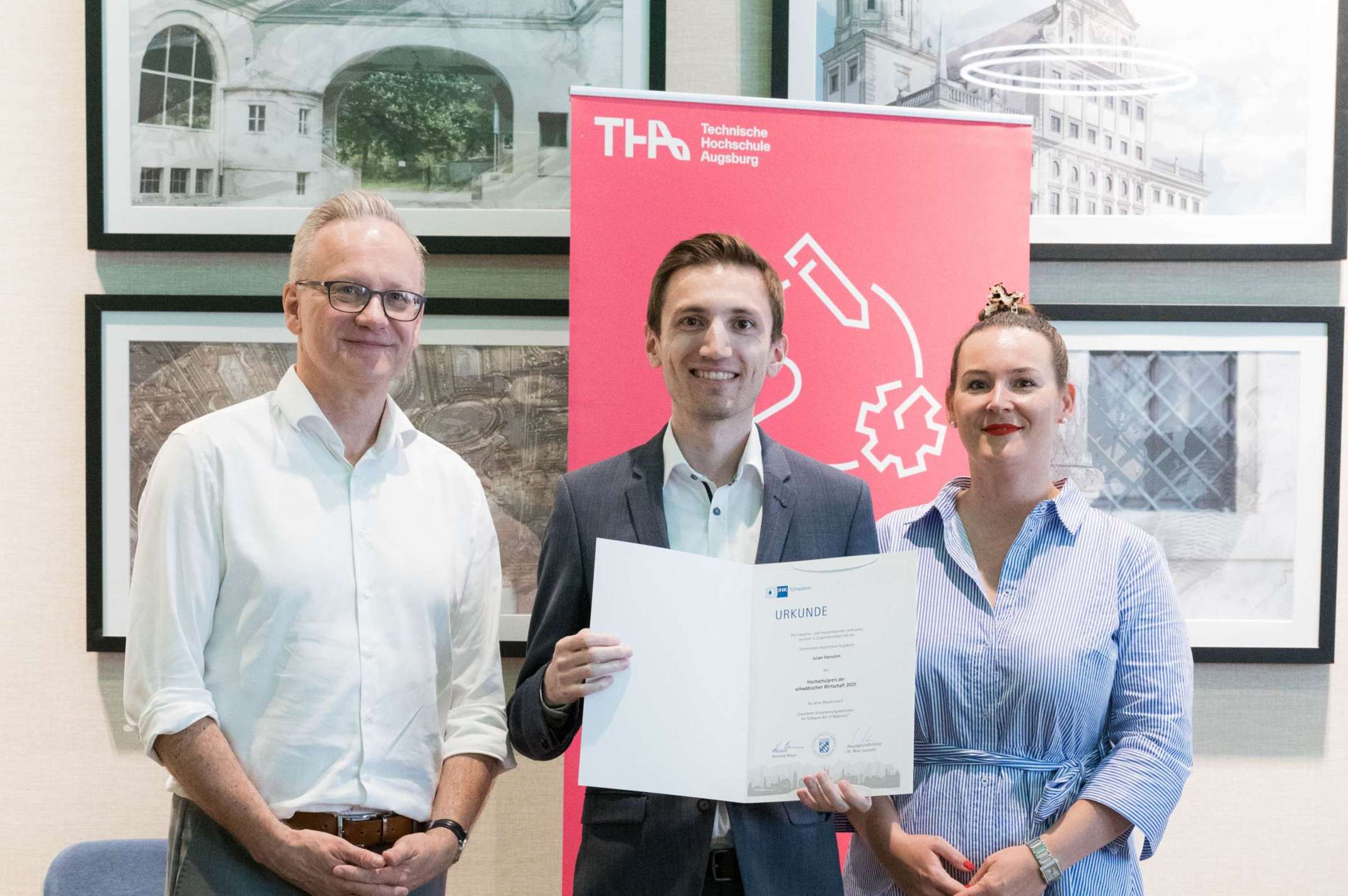 Jens Walter, Julian Hansohm und Ariane Grandel. Jens Walter, Julian Hansohm und Ariane Grandel.
