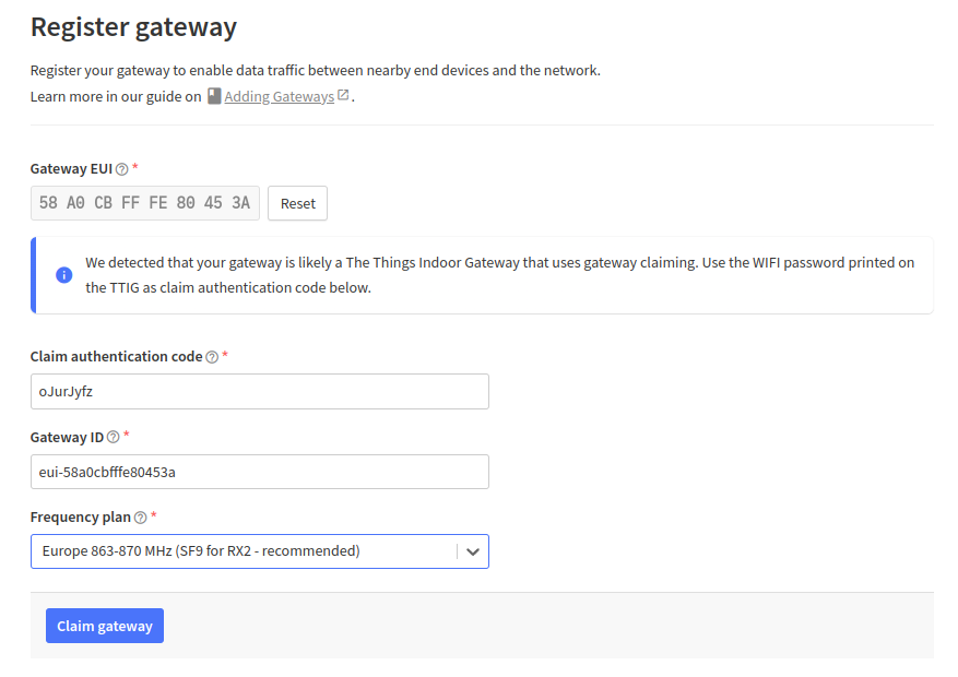 Register Gateway
