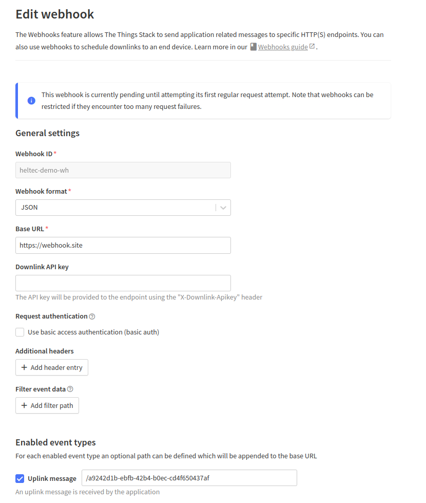 Webhook Konfiguration